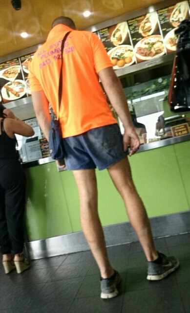 tradies2000:  Lebo plumbers with skinny legs and short shorts