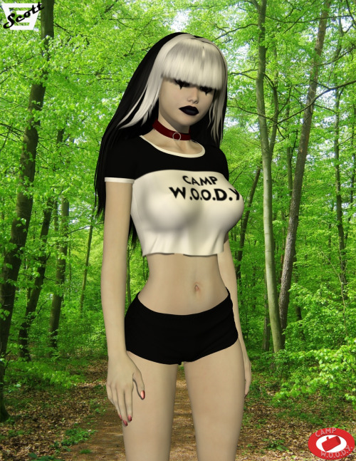 dacommissioner2k15:  Camp W.O.O.D.Y.: It’s Crimson!  GIFT ARTWORK done by: ImfamousE  The C.W. debut pinup of Crimson from the Total Drama series. She is part of a new inclusions of characters that are being brought into the crossover.   Here, Crimson’s