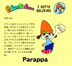 tkowl:  Parappa Family profiles- from RodneyFun.com 