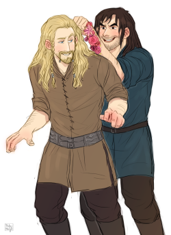 hvit-ravn:  ‘flower crown for a future king!’ ‘kili, stop