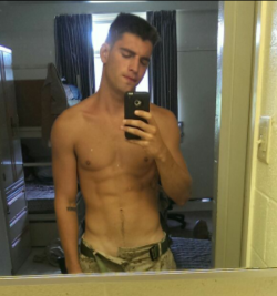 straightdudesnudes:  Sean is another sexy marine with a hot as