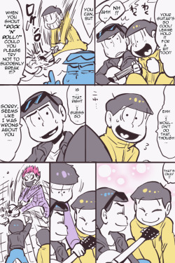 matsunoshrine:  Here are some more Osomatsu comics I found on this