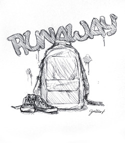 cyrilliart:  I’ll just runaway and be on my own x  Art for