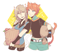 foxkunkun:  I loved drawing some cat girls for the lamento 69