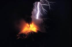 thesouthamericatours:  Volcano Eruption Displays Lightning 