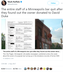 thetrippytrip: That’s the way to go! David Duke is a damn nazi.