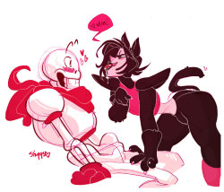 sniggysmut: request: Papyrus and mettaton petplay? Run with this