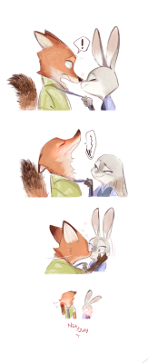 judyhopps-wilde:  Nick/Judy by Ganym0    so cute! <3