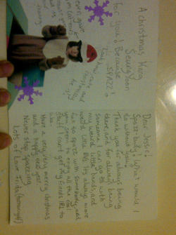 The Christmas Card Frida got me just got here late lol. aksdjakjaklsj