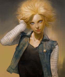 theamazingdigitalart:  Android 18 by  Sangsoo Jeong