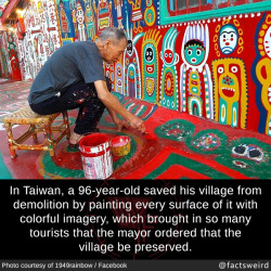 mindblowingfactz:  In Taiwan, a 96-year-old saved his village