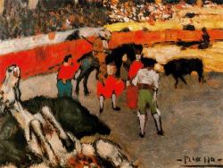 pablopicasso-art:  Bullfight scene (1901)  Pablo Picasso  