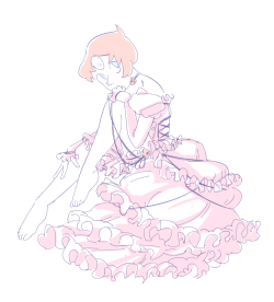 devilegg:  my friend wanted me to draw pearl in a chobits dress………………………………………