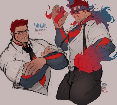 stormcallart:  A roundup of all my current YuueiTeacher!Endeavor