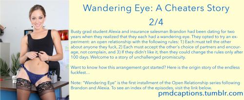   â€œWandering Eyeâ€ is the first installment of the Open Relationship series following Brandon and Alexia. To see an index of the episodes, check the sidebar here.   