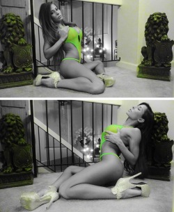 madisonivy420:  Livin in Sin City….. Lean Mean Green Smokin Machine!!! #420 #TinyBikini #GanjaGoddess 