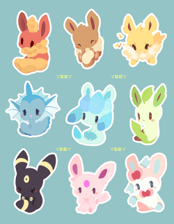 ybby:  drew some eeveelutionsI’m planning on turning these