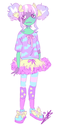 telltale-sheriff:  Fairy kei frankenstein girl adoptable!! She’s