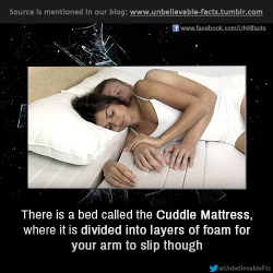 unbelievable-facts:   there is a bed called the Cuddle Mattress,