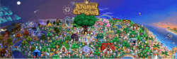 uchifawn:  bbqcrossing:  The thumbnail doesn’t do this justice, this is an amazing digital painting by Viking011. It took over 2 years, has EVERY villager/NPC &amp; is filled with flowers, bugs &amp; collectables. The detail when you zoom in on the