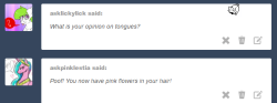 askflowertheplantponi:  Flower: Pink flowers? Okay then. Askers.