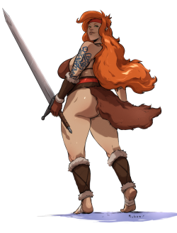 dirtyyalex: Fun warrior lady commission :) commissions are open