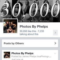 30,000 likes!!!! Woooo! Thank you fans and models for posting the work we have done together as well as referrals to shoot with me!!  #photosbyphelps  #imakeprettypeopleprettier #curves