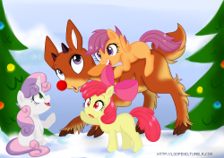 loopend:  “Playing with Rudolph” The Cutie Mark Crusaders