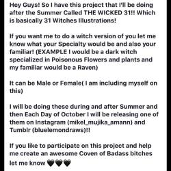 Hey guys! So if you wanna have a chance to be part of my Project