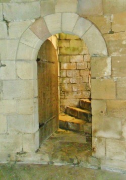 vwcampervan-aldridge:  Door to spiral tower staircase, Conisborough