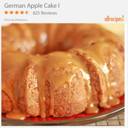 allrecipes:  This moist apple cake by Allrecipes member Barbara