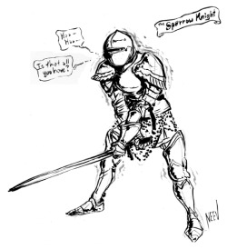 theserestlesshands:  Inktober 02 - The Sparrow Knight He is very