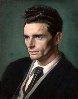 kundst:Portrait of Mr. Rydy (1949) by Pietro Annigoni (1910-1988).