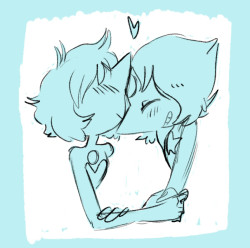 tryingmomentarily:  Pearlx2 kiss meme doodles!! ;) @cherry-lozenges