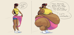 bluebot777: snotbowst1991:  morbidlyhopeless:  (Artist unknown, message me if you know.)  Those goals   dat pudding belly. &lt;3 