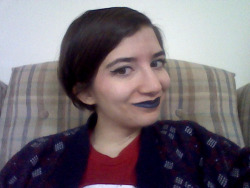 my resolutions for 2015 include keep wearing blue lipstick, don’t