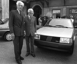 Gianni Agnelli,  Sandro Pertini and the new Fiat “Regata”