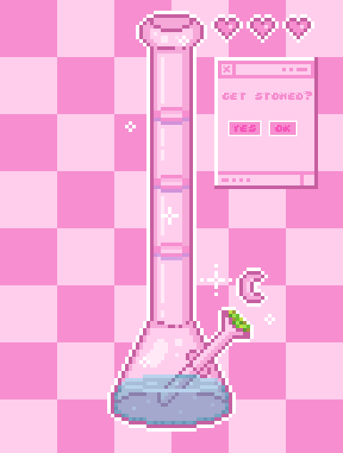 art4aliens: hey y’all! ^-^ here’s a cute pink bong after