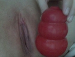 nastycunt4use:  Just got a new kong toy to begin stretching!