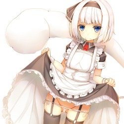 if touhou konpaku youmu loli maid pantsu panty pull skirt lift