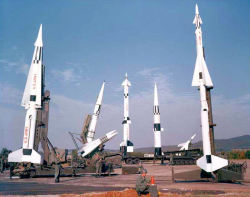 gunsandposes-history:  Nike missile family on display at Redstone