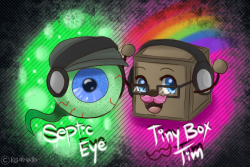 kisamyuki:  Septic Eye and Tiny Box Tim by KisaMyukiVery first