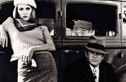 Faye Dunaway & Warren Beatty on the set of Bonnie and Clyde,