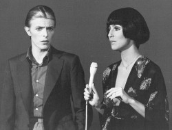 keyframedaily:  David Bowie and Cher. 
