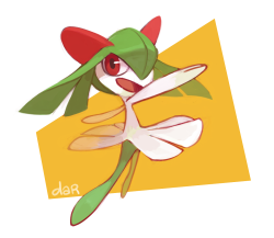 dar-draws: Day 2: Fave Psychic - KIRLIA Since Reuniclus and Espeon