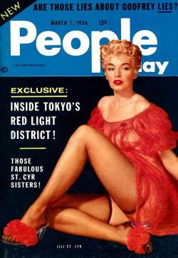 Lili St. Cyr adorns the cover of this March 7 - 1956 issue of