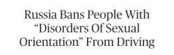 danlle:  BREAKING NEWS - Russia is moving to ban people with