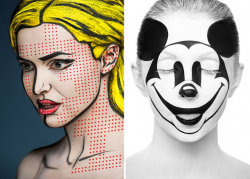fastcodesign:  Insane Makeup Turns Models Into 2-D Paintings