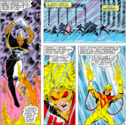 1407-graymalkin-lane:  Storm vs. Pyro Uncanny X-Men #178, February