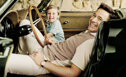 dailyrobertdowneyjr:  Robert Downey Jr. and Exton Elias Downey